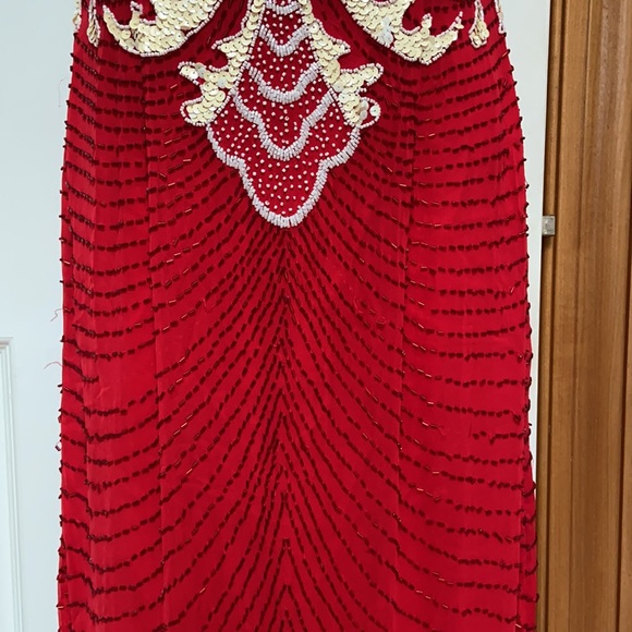 Dazzling Vintage 1980s Beaded Gown Vintage Size 14 = Modern Size 10 GVC - Picture 5 of 9